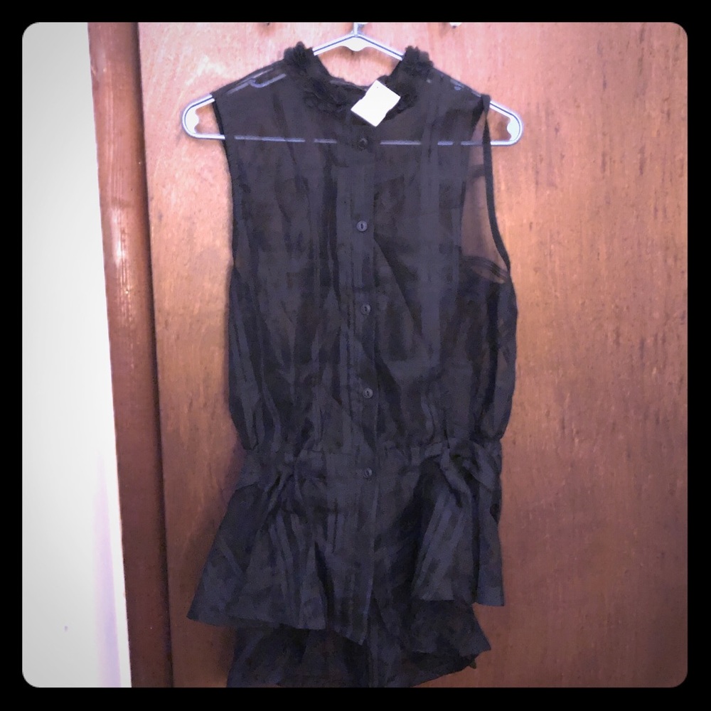 Akira Sheer Peplum Top (NWT)